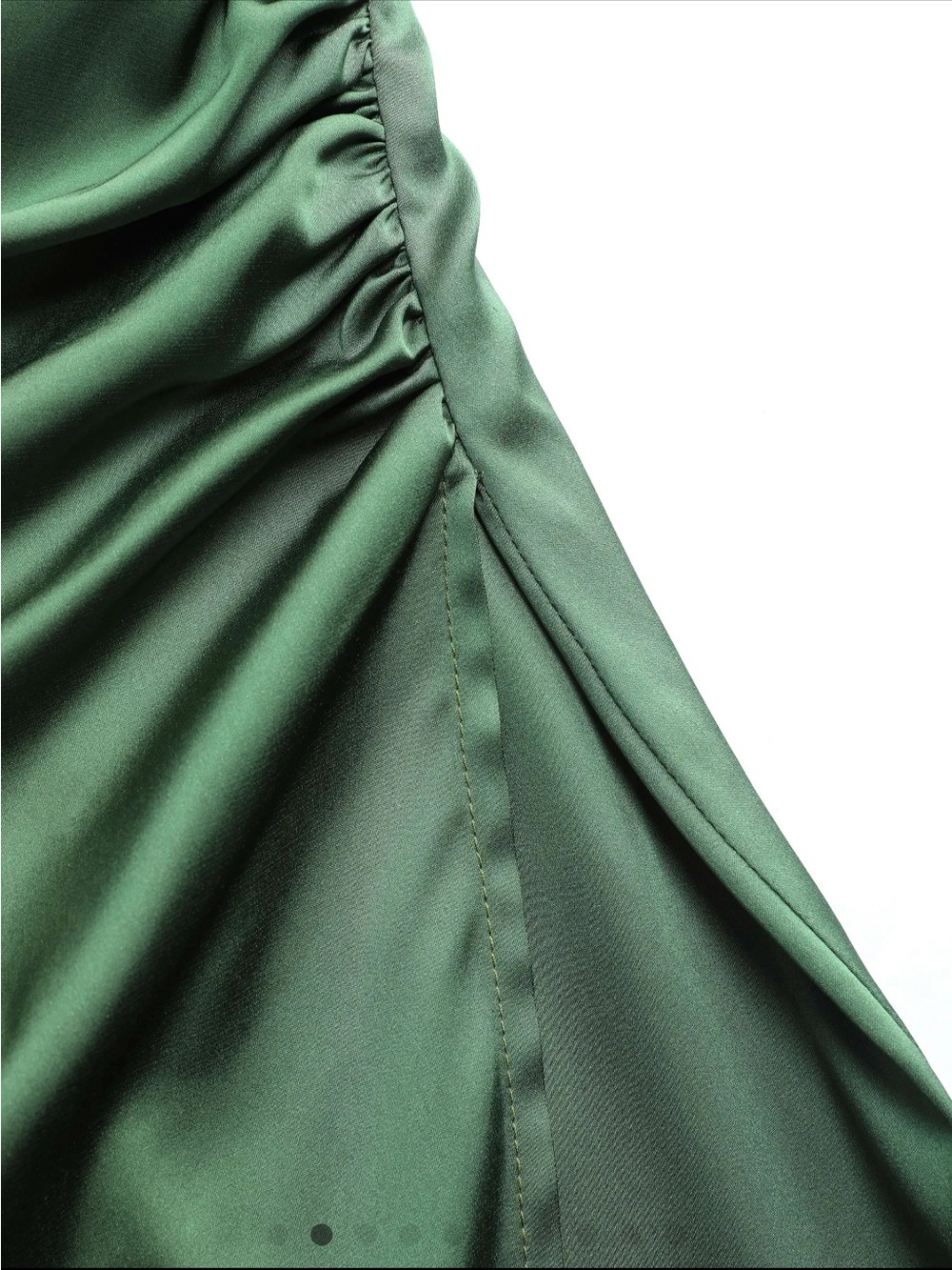 Cider Dirty Martini Green Satin Wrap Shirt Dress SOLD OUT ONLINE - Picture 5 of 11